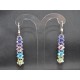 Boucles d'oreille cristal de Swarovski argent 925 multicolores
