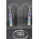 Boucles d'oreille cristal de Swarovski argent 925 multicolores