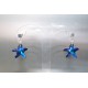 boucles d'oreille cristal de swarovski et argent 925 étoile de mer bermuda blue 