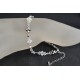 Bracelet de cheville crystal ab2x - light chrome 2x - blanc et argent