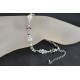 Bracelet de cheville crystal ab2x - light chrome 2x - blanc et argent