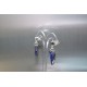 boucles d'oreille cristal de swarovski et argent 925 Twist bermuda blue 