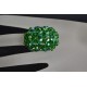 Bague SwaBague cristal de  Swarovski grand hérisson allongée dark moss green ab