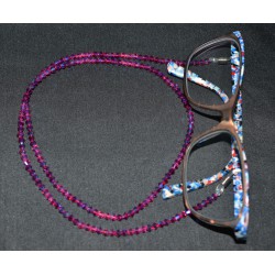 Cordon à lunette en cristal, ruby ab2x, fuchsia ab2x