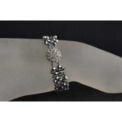 Bracelet cristal, light chrome 2x