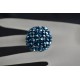 Bague boule en cristal de Swarovski metallic blue 2x