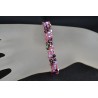 Bracelet fin cristal Swarovski fuchsia electra et rose ab2x