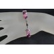 Bracelet fin cristal Swarovski fuchsia electra et rose ab2x