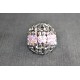 Bague boule en cristal de Swarovski crystal light chrome 2x et rosaline ab2x