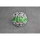 Bague boule en cristal de Swarovski crystal light chrome 2x et fern green ab