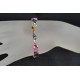 Bracelet fin cristal Swarovski diagonales multicolore