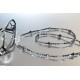 Cordon pour lunettes en crystal de Swarovski hématite 2x 