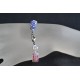 Bracelet fin cristal Swarovski Tricolore, crystal ab2x, tanzanite ab2x, rose ab2x