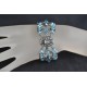 Bracelet cristal Swarovski "Somptueux" extra large crystal light chrome 2x et aquamarine ab2x