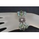 Bracelet cristal Swarovski "Somptueux" extra large crystal light chrome 2x et péridot ab2x