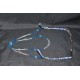 Cordon à lunettes en cristal de Swarovski crystal ab2x, capri blue, aquamarine
