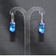 Boucles d'oreilles argent 925 et Urban cristal de Swarovski bermuda blue