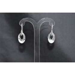 Boucles d'oreilles cristal, argent 925, Hélios, light comet argent