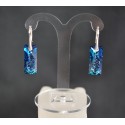 Boucles d'oreilles cristal, argent 925, Pendentif Growing, Cristal Bermuda Blue