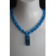 Ras du cou Pendentif Swarovski 6925 Growing Crystal Rectangle 26 mm Crystal Bermuda Blue