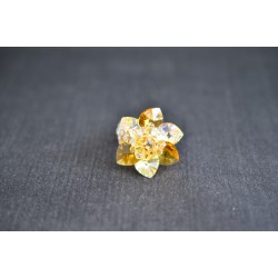 Bague cristal de Swarovski fleur crystal moonlight et topaz