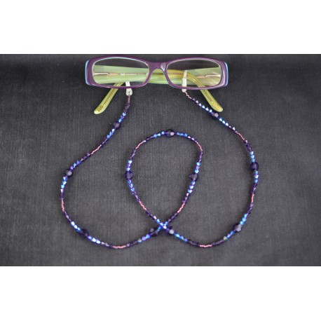 Cordon pour lunettes en crystal de Swarovski purple velvet-violet