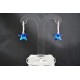Boucles d'oreilles argent 925 et Etoile de mer Swarovski crystal bermuda blue