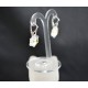 Boucles d'oreilles argent 925 et Edelweiss Swarovski crystal ab