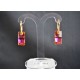 Boucles d'oreilles argent 925 et Urban Swarovski crystal astral pink