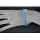 Bracelet manchette cristal Swarovski turquoise  ab2x et light chrome ab2x