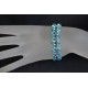 Bracelet manchette cristal Swarovski turquoise  ab2x et light chrome ab2x