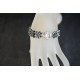 Bracelet manchette cristal Swarovski hématite 2x