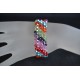 Bracelet cristal de swarovski manchette multicolore avec un somptueux fermoir avec cristal de Swarovki et rhodié