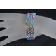 Bracelet cristal de swarovski manchette trois couleurs avec un somptueux fermoir avec cristal de Swarovki et rhodié.