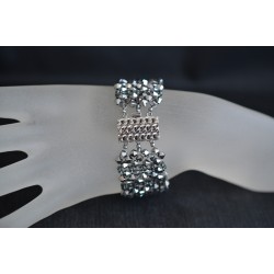 Bracelet cristal, extra large, light chrome ab2x