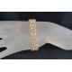 Bracelet cristal Swarovski, bijou mode, manchette, crystal golden shadow, beige