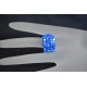 Bague crystal de Swarovski, rectangle, bijou femme, sapphire ab2x, mode, bleu azur