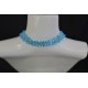 Ras de cou cristal Swarovski, femme, aquamarine ab2x, bijoux mode, bleu azur