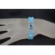 Bracelet manchette cristal Swarovski aquamarine ab2x