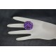 Bague cristal Swarovski, chic, amethyst shimmer, moderne, violet, luxe