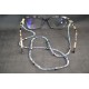 Cordon à lunettes, cristal Swarovski, chic, light sapphire satin, luxe, accessoire lunettes
