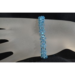 Bracelet cristal, femme, mode, aquamarine shimmer, luxe