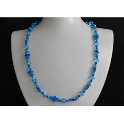 Collier, cristal Swarovski, bijou mode, crystal ab2x, femme, capri blue 2x, aquamarine, accessoire luxe