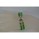 Bracelet cristal, manchette, fern green, crystal shimmer 2x