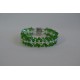 Bracelet cristal Swarovski, manchette femme, fern green ab, crystal shimmer 2x, accessoire mode, luxe