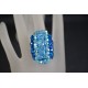 Bague cristal Swarovski, bijou femme, hérisson allongée, nuance de 4 bleus, luxe