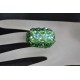 Bague cristal Swarovski, bijou femme, hérisson allongée, nuance de 4 verts, luxe