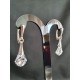 Boucles d'oreilles Swarovski, argent 925, chic, Goutte Baroque 6090, bijou luxe, mode, Crystal Comet Argent Light, femme
