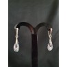 Boucles d'oreilles Swarovski, argent 925, chic, Goutte Pear 6106, bijou luxe, mode, Crystal Comet Argent light, femme