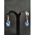 Boucles d'oreilles cristal, argent 925, Pear, Light Sapphire Comet Argent Light